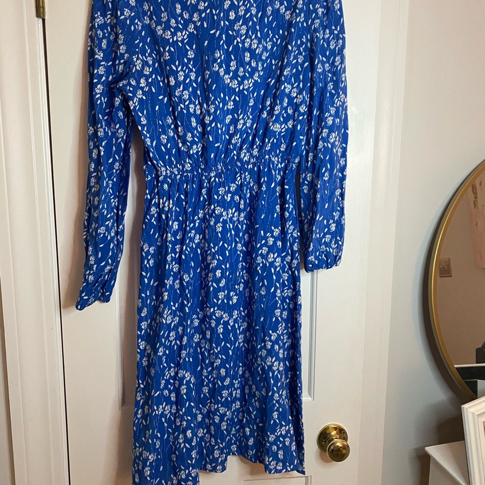 midi blue dress